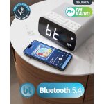 Bluetooth Radiowecker, Ladestation,Thermometer, dimmbar, Majority Darwin,WIE NEU