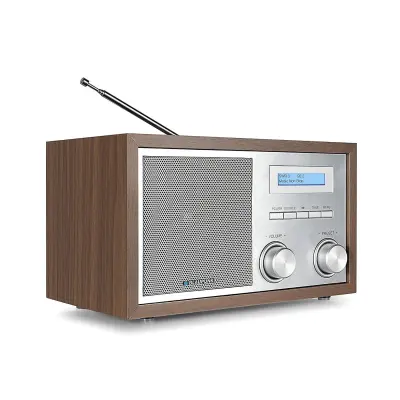Retro-Radio mit Bluetooth,Walnuss-Optik, Nostalgie,...