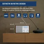 Retro-Radio mit Bluetooth,Walnuss-Optik, Nostalgie, Blaupunkt, RXD180WN, GEPRÜFT