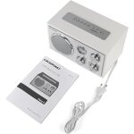 Retro Radio weiß, UKW/MW, USB, SD & AUX, Holzgehäuse, Blaupunkt RXN 19 , WIE NEU
