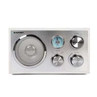 Retro-Radio, Weiß-Alu, UKW,Bluetooth, AUX-IN, Blaupunkt RXN 180 WH, GEPRÜFT