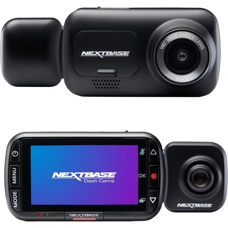 1080p Front & 720p Rear Dash-Cam, 140° Blickwinkel, Parkmodus, Nextbase 222XRZSD, WIE NEU