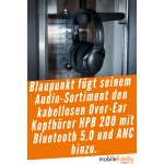 Kopfhörer, Faltbar, BT, Over-Ear,schwarz, Mikrofon, Blaupunkt HPB 200, GEPRÜFT