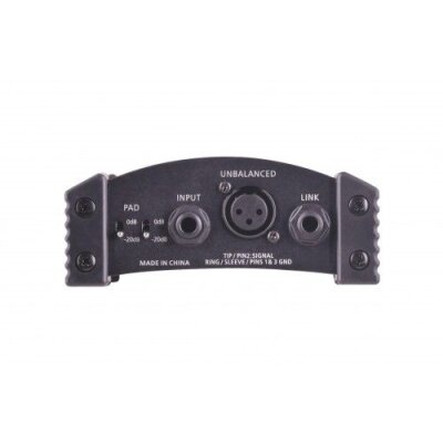Aktive DI Box XLR Klinke Phantom Power 9V Pad 20dB Topp Pro TDIA2