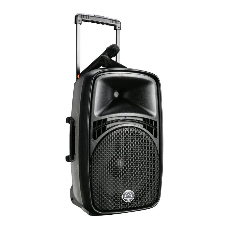 15? Akku-PA, Bluetooth, MP3, 2 Funksendern, Rollen, Wharfedale Pro EZ-15A, WIE NEU
