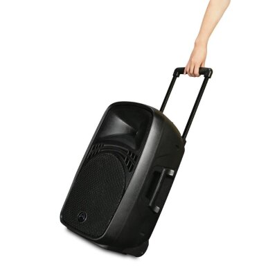 15? Akku-PA, Bluetooth, MP3, 2 Funksendern, Rollen, Wharfedale Pro EZ-15A, WIE NEU