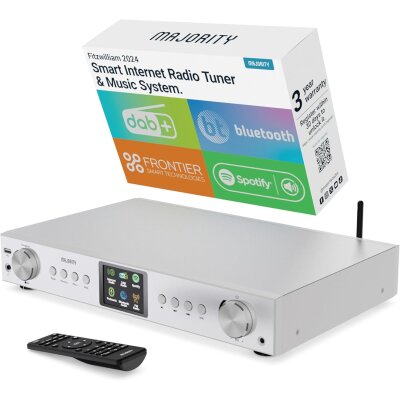 Tuner, DAB+/FM, Internet, Bluetooth, Silber Majority...