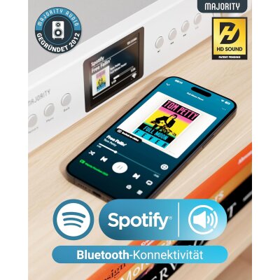 Tuner, DAB+/FM, Internet, Bluetooth, Silber Majority Fitzwilliam 2024, WIE NEU
