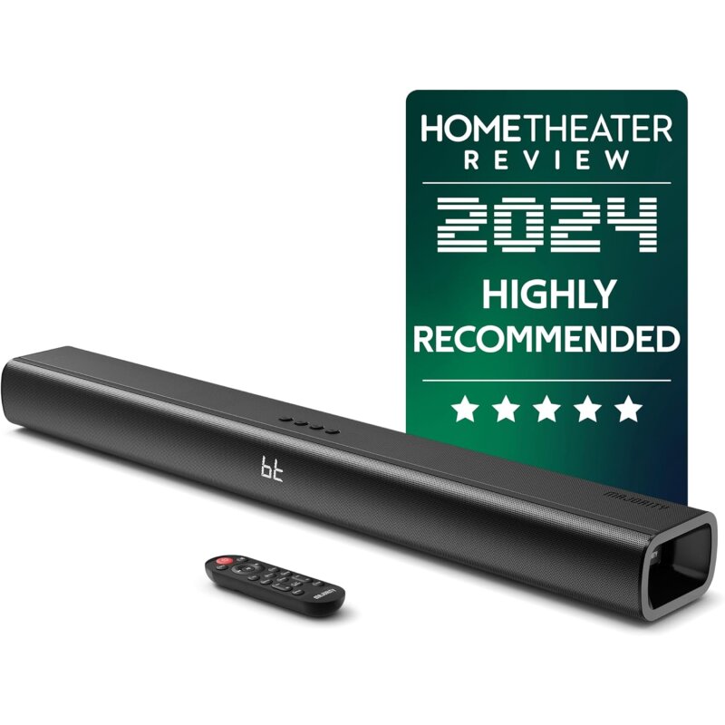 TV Soundbar mit Integriertem Sub, BT 5.0, HDMI ARC, Majority NAGA80, GEPRÜFT