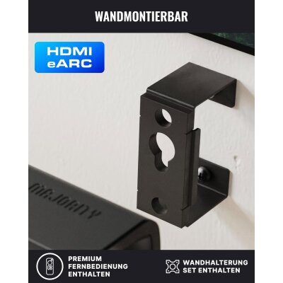 Soundbar für TV Geräte,140W 2.2 Internem Subw., BT, ARC,Majority NAGA80, GEPRÜFT