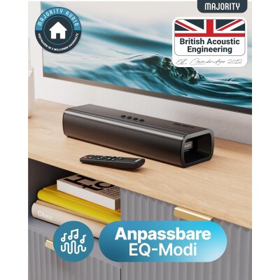 TV Soundbar, HDMI ARC, BT, USB & AUX, Majority NAGA40, WIE NEU