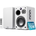Regallautsprecher, Aktiv, HDMI ARC, BT, Weiss,1 Paar, Majority D70X, GEPRÜFT