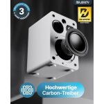 Regallautsprecher, Aktiv, HDMI ARC, BT, Weiss,1 Paar, Majority D70X, GEPRÜFT