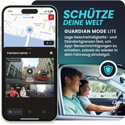 Nextbase Piqo 2K Dashcam Auto + 32GB SD Karte, Kompakte QHD Autokamera ohne Display, WIE NEU