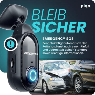 Nextbase Piqo 2K Dashcam Auto + 32GB SD Karte, Kompakte QHD Autokamera ohne Display, WIE NEU