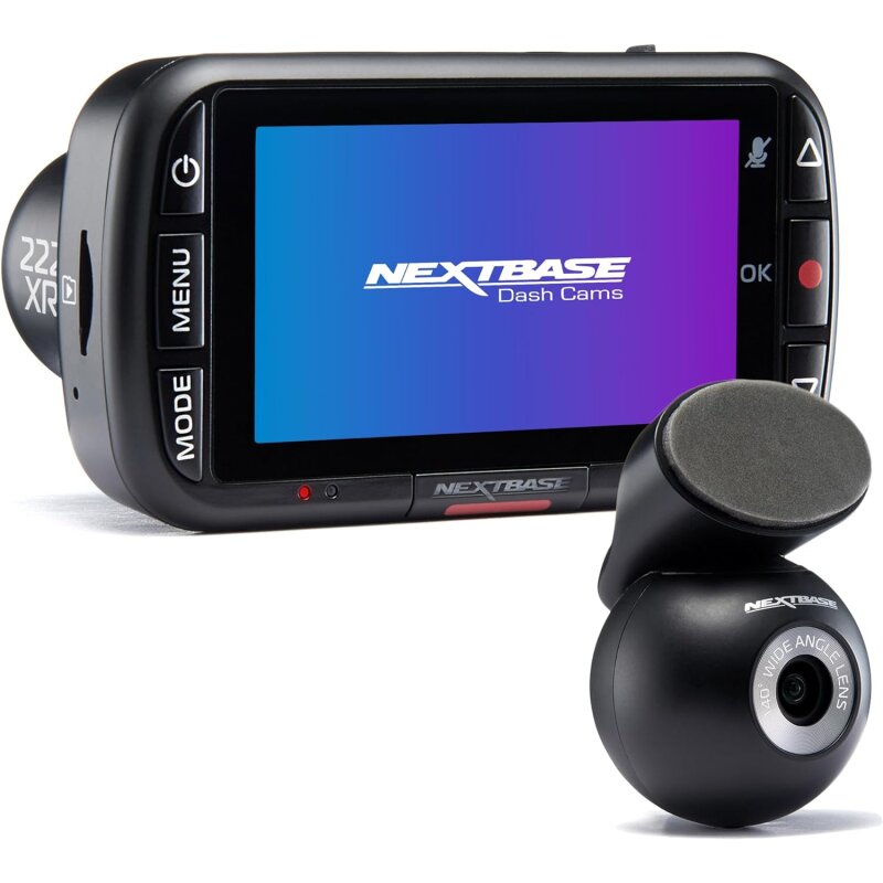 1080p Front/Rear Dash-Cam, Parking-Modus ,Nextbase NBDVR222XRWC, WIE NEU