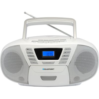 Kassettenspieler, CD/MP3, BT 4.2, USB,AUX,UKW, Weiss,...
