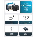 Regallautsprecher, Aktiv, HDMI ARC, BT, Schwarz,1 Paar, Majority D70X, WIE NEU
