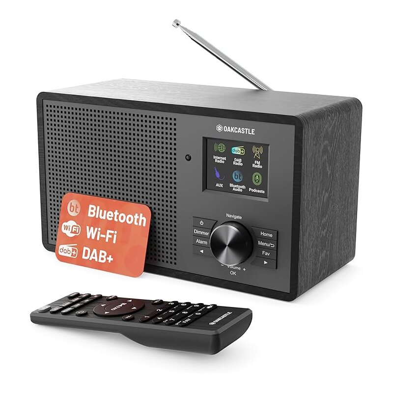 Internetradio mit WLAN, DAB+/FM & Bluetooth, Oakcastle IR200, GEPRÜFT - WIE NEU