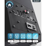 Regallautsprecher, Aktiv, HDMI ARC, BT, Schwarz,1 Paar, Majority D70X, GEPRÜFT