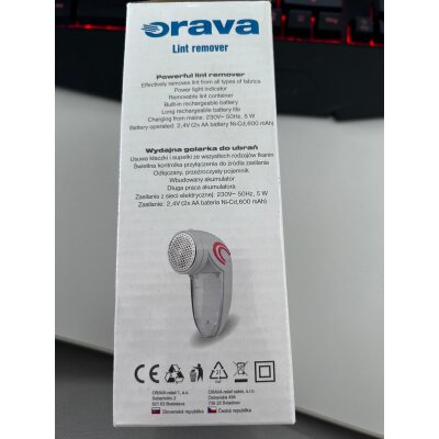 Elektrischer Fusselentferner für Kleidung & Möbel, wiederaufladbar, Orava LR-100BR NEU