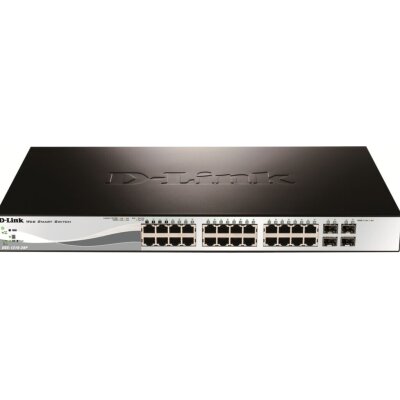 Smart Switch, 24× Gigabit, 4× SFP, 193 W PoE...