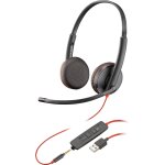 USB Headset, Noise-Cancelling Mikrofon, Plantronics Blackwire C3225, WIE NEU