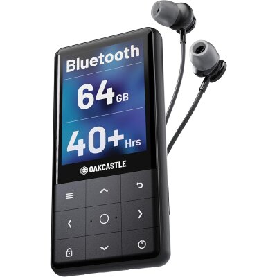 MP3-Player 64 GB, BT, microSD bis 128 GB, 50 h Akku,...