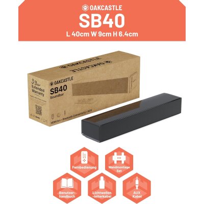 TV Soundbar mit Bluetooth, Inklusive HDMI Kabel,...
