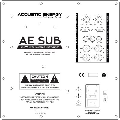 Aktiver 250 W Subwoofer mit 12″ Bass, 26 Hz-120 Hz,...