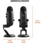 Mikrofon Podcast Streaming USB Studio Logitech G Blue Yeti GEPRÜFT WIE NEU