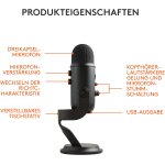 Mikrofon Podcast Streaming USB Studio Logitech G Blue Yeti GEPRÜFT WIE NEU