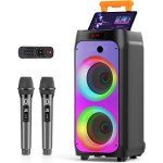 Karaoke Anlage Bluetooth Partybox LED Funkmikrofon Akku JYX UNVOLLSTÄNDIG