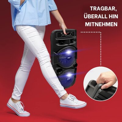 Pyle Partybox 600 W Bluetooth PA Lautsprecher mit Akku,...