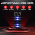 Pyle Partybox 600 W Bluetooth PA Lautsprecher mit Akku, PPHP2835B, GEPRÜFT - GUT