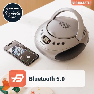 CD-Radio, Bluetooth, silber, einfache Bedienung,...