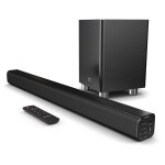 TV Soundbar + Subwoofer,Bluetooth, HDMI ARC, USB, AUX-IN, Fernbedienung, MAJORITY K2, schwarz, GEPRÜFT