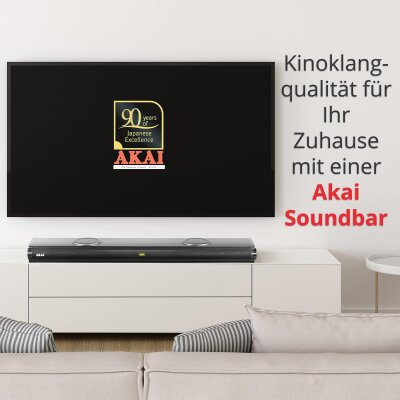 Soundbar 2.2,100W, BT 5.0, Subwoofer integriert, Akai ASB-29, WIE NEU