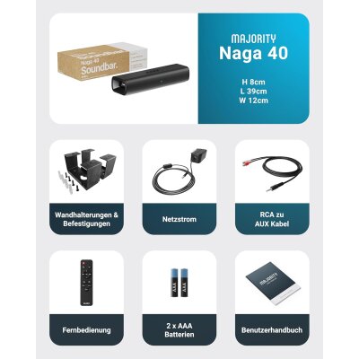 TV Soundbar, HDMI ARC, BT, USB & AUX, Majority...
