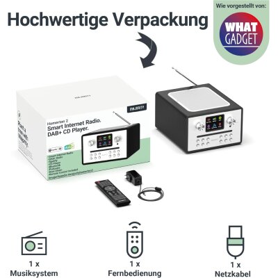 CD Internetradio. DAB+, BT, Fernbedienung, Majority...