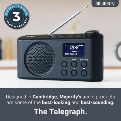 DAB+ Radio, BT, Kopfhörerbuchse, Wecker, Majority Orwell, MANGEL ANTENNE