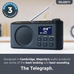 DAB+ Radio, BT, Kopfhörerbuchse, Wecker, Majority Orwell, MANGEL ANTENNE