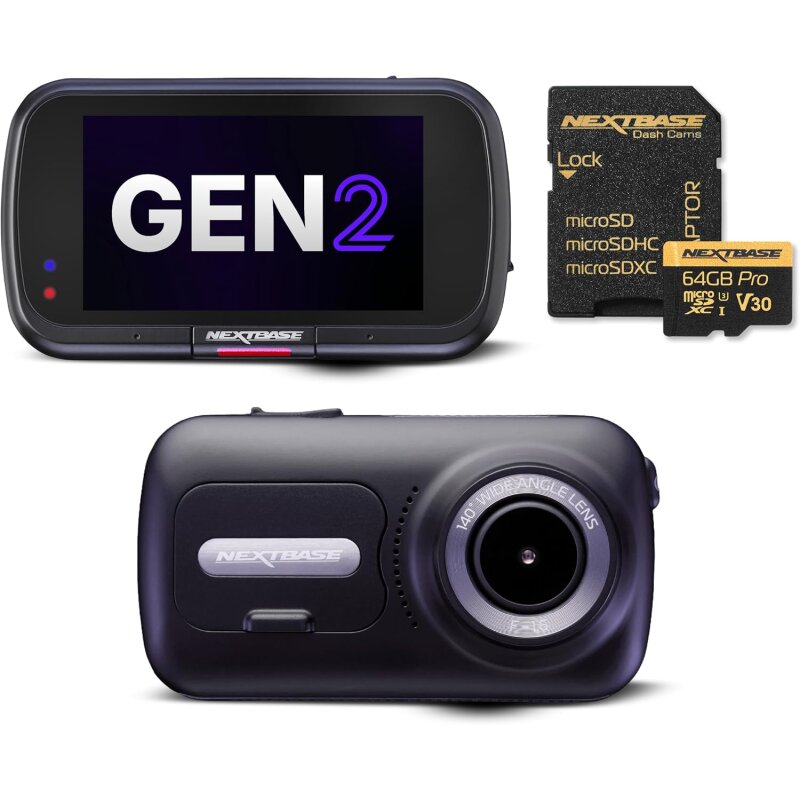 Dashcam 1080p, SD Card, GPS, WiFi, Parkmodus,Nextbase NBDVR322GW GEPRÜFT- GUT