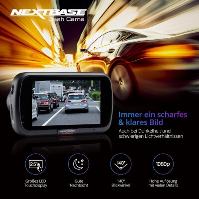 Full HD Dashcam mit 1080p@60fps, SD-Card, GPS, WiFi & Parkmodus, Nextbase NBDVR322GW, GEPRÜFT