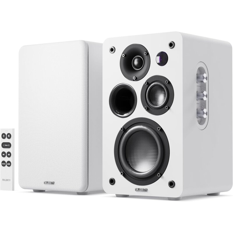 Aktiv Lautsprecher  Bluetooth HDMI Phono, Paar Majority D100X Weiß, WIE NEU