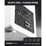 Aktiv Lautsprecher  Bluetooth HDMI Phono, Paar Majority D100X Weiß, WIE NEU