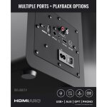 Aktiv Lautsprecher Bluetooth HDMI Phono, Paar Majority D100X Schwarz, WIE NEU