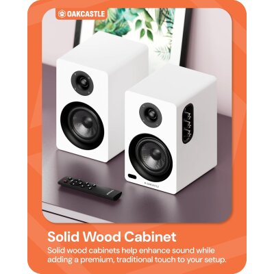 Regal Lautsprecher Aktiv HDMI, BT, Paar Oakcastle BK100...