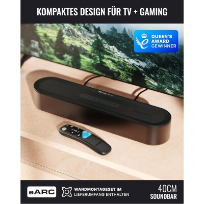 Soundbar 5.1 HDMI eARC BT Subwoofer, Majority Bowfell Halo ATMOS, UNVOLLSTÄNDIG
