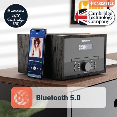 Radio DAB+/FM, BT, Dual-Alarm – Oakcastle DAB400,...